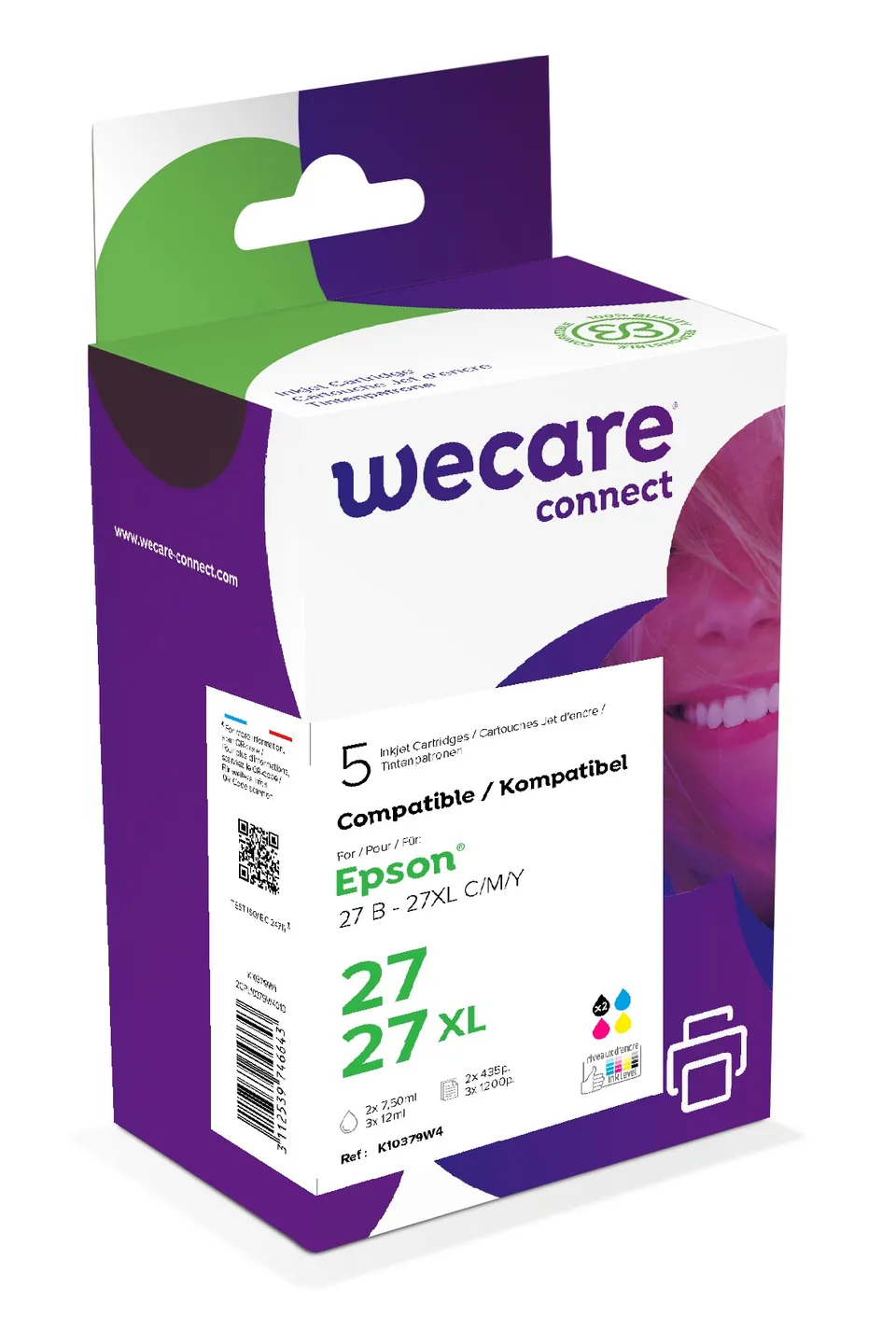 WECARE ARMOR ink sada kompatibilní s EPSON C13T27X,2xčerná/CMY (K10379W4)