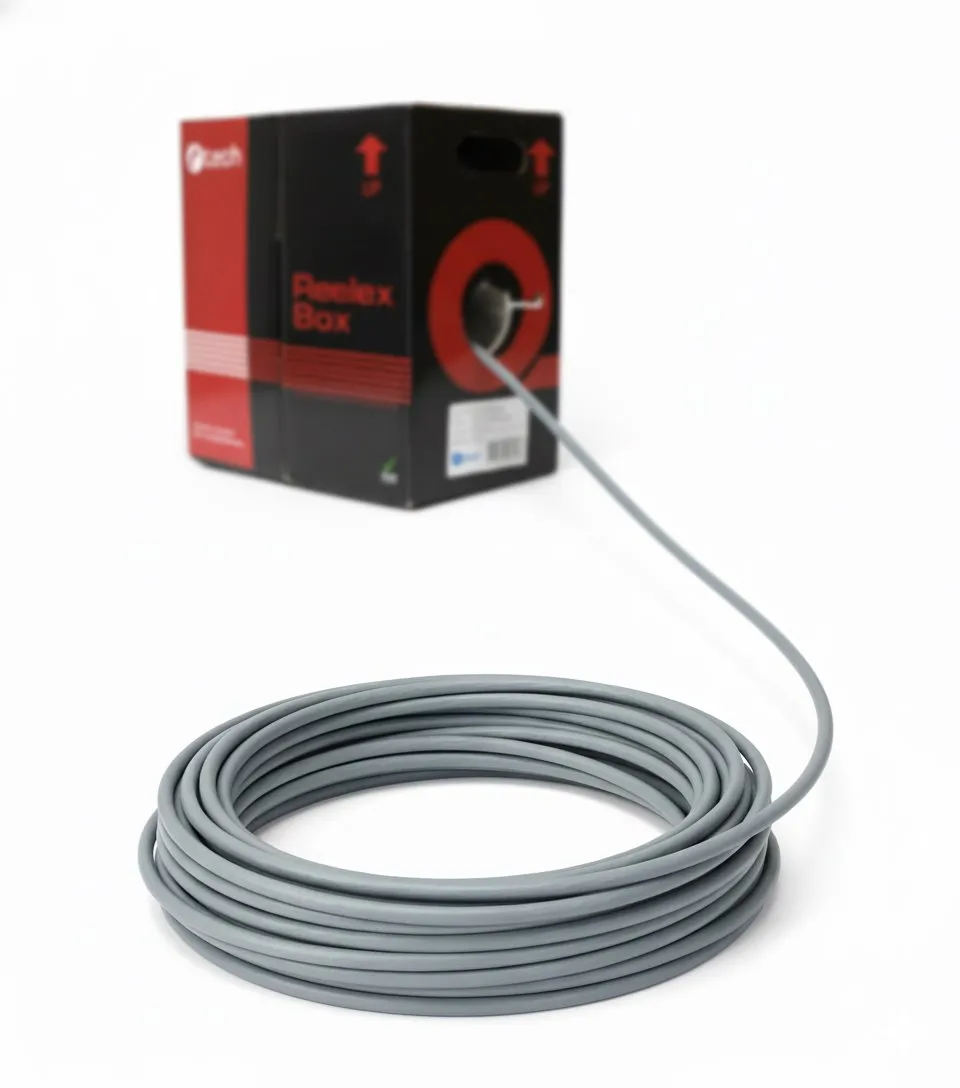 C-TECH Eth kabel UTP drát CCA c5e 305m, šedá