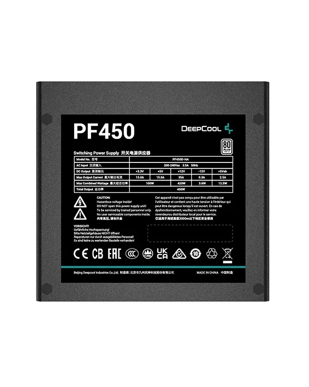 DEEPCOOL zdroj PF450 / 450W / ATX / 120 mm fan / 80 Plus
