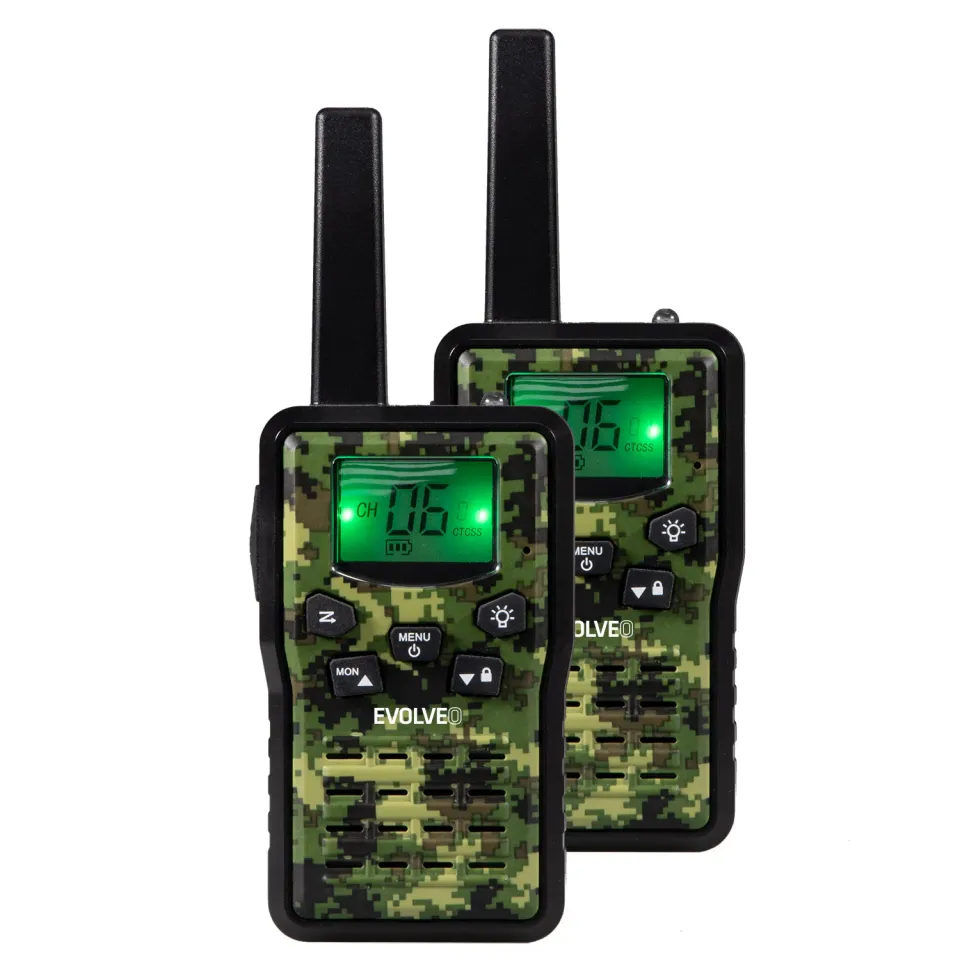 EVOLVEO FreeTalk 2W, PMR vysílačky s výkonem 0,5 a 2W, dosah až 15km