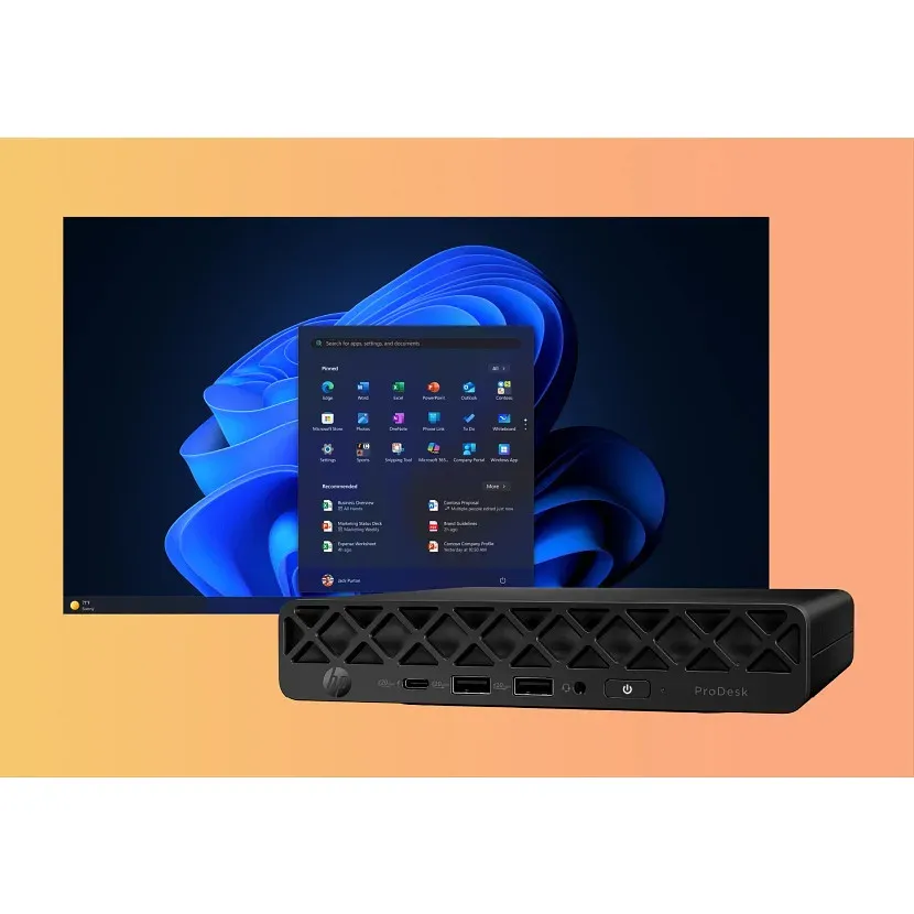 HP PC ProDesk 4 Mini G1i AI,Ultra 7 265T,1x24GB,1TB,UHD(Arc)4Xe LPG,WiFi 6E+BT,USB kl.a myš,90W,2xDP+HDMI+USB-C,Win11Pro