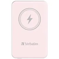 VERBATIM Powerbanka Charge 'n' Go, Magnetická, 5000 mAh, USB-C, Růžová