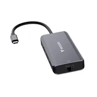 VERBATIM Dokovací stanice USB-C, 6v1, RJ45, HDMI, USB-C PD, 3xUSB 3.0, šedá