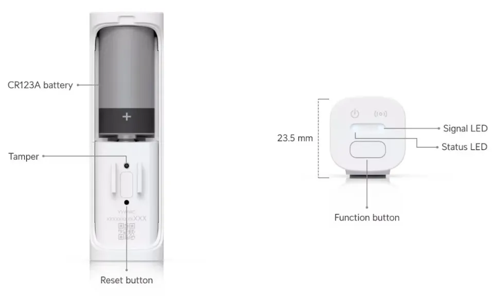 Ubiquiti UniFi Entry 3 - Senzor detekce otevření/zavření dveří a oken, SuperLink, napájení baterie CR123A, 3pack
