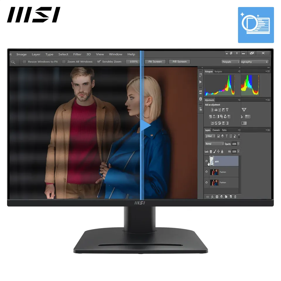 MSI monitor PRO MP275QPG 27" IPS/2560x1440(WQHD)/100Hz/1ms/2xHDMI/DP/Výšk.nastav