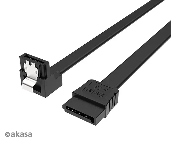 AKASA - Proslim SATA kabel 90° - 50 cm
