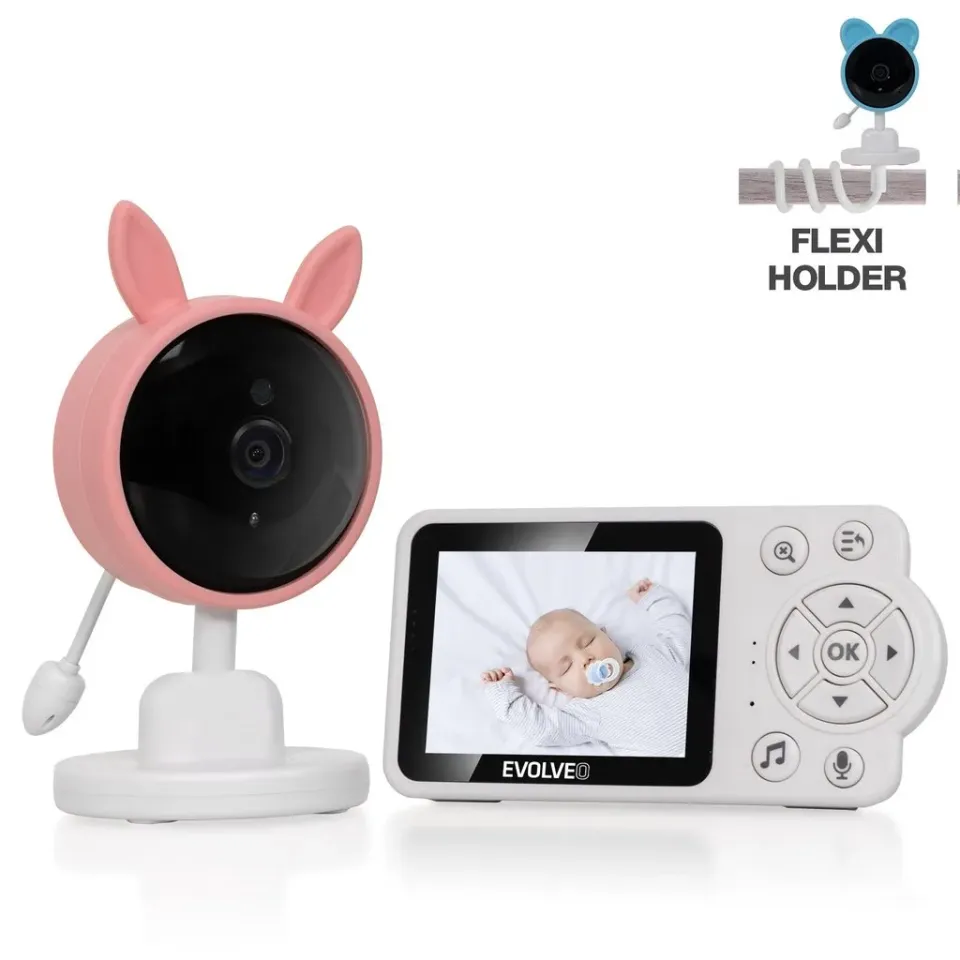 EVOLVEO Baby Monitor N3 videochůvička, růžová