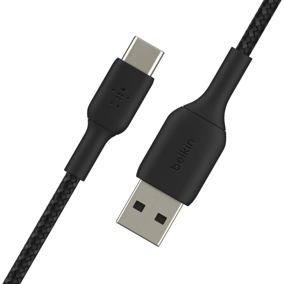 Belkin BOOST CHARGE USB-C/USB-A kabel, 1m, bílý - odolný