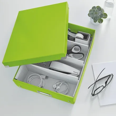 LEITZ Organizační box Click&Store, velikost M, zelená