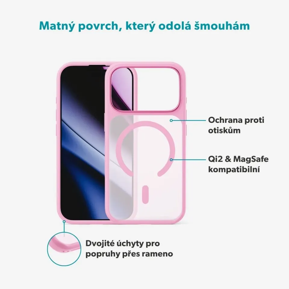 Epico HeroMatte Mag+ Case iPhone 17 Pro Max/18 Pro Max růžová