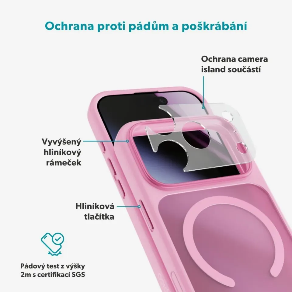 Epico HeroMatte Mag+ Case iPhone 17 Pro Max/18 Pro Max růžová