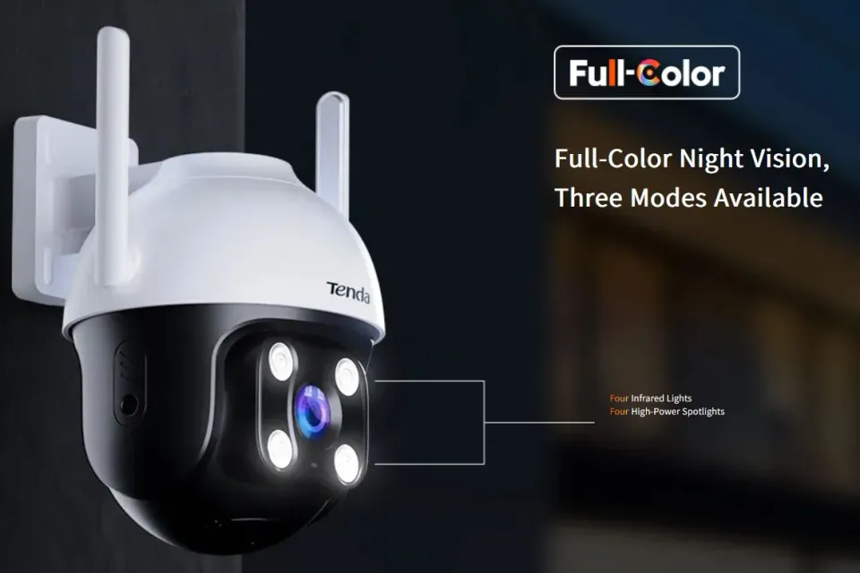 Tenda RH7-WCA - Venkovní otočná IP65 WiFi 4MPx kamera, noční LED, audio, detekce pohybu, CZ app