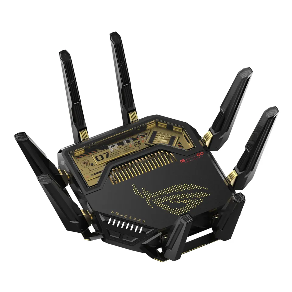 ASUS ROG Rapture GT-BE98 EDITION 20 Gaming Router, WiFi 7, Dual 10G Ports, AURA RGB, AiMesh