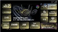 ASUS ROG Rapture GT-BE98 EDITION 20 Gaming Router, WiFi 7, Dual 10G Ports, AURA RGB, AiMesh