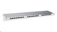 Solarix Patch panel 24xRJ45 CAT6 STP s vyvazovací lištou 0,5U SX24HD-6-STP-SL
