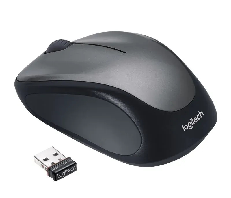 Logitech M235/Cestovní/Optická/1 000 DPI/Bezdrátová USB/Šedá