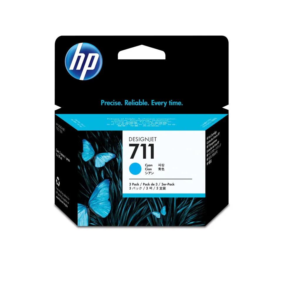HP CZ134A = 3pack CZ130A náplň č.711 azurová (3x 29ml) (cyan, pro DesignJet T120, T130, T520)
