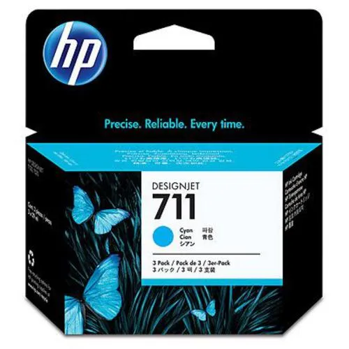 HP CZ134A = 3pack CZ130A náplň č.711 azurová (3x 29ml) (cyan, pro DesignJet T120, T130, T520)