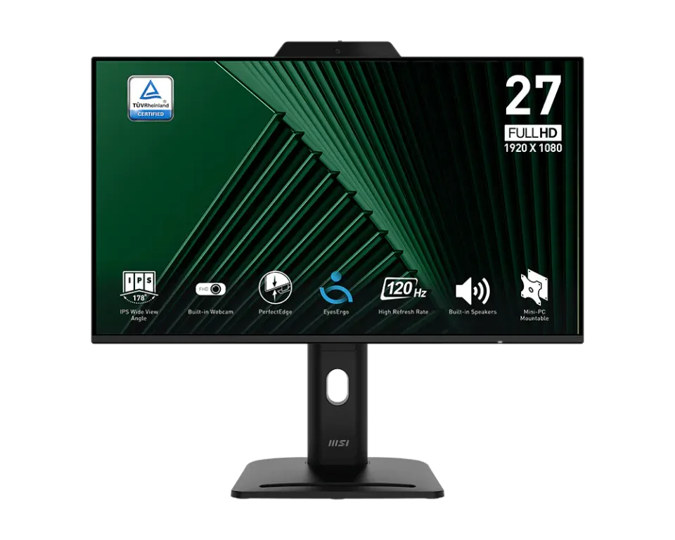 MSI monitor PRO MP272PMG, 27" IPS/1920x1080(FHD)/120Hz/1ms/DP/HDMI/D-Sub/USB-A,B