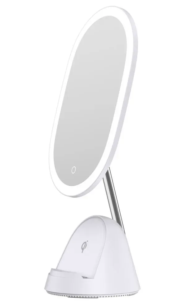 IMMAX LED kosmetické zrcátko FACE 3v1/ stojánek s Qi nabíjením/ 18W/ 70lm/ DC 12V/1,5A/ bílé