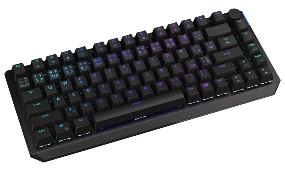 Endorfy herní klávesnice Thock 75% Wireless Black /RGB/ black sw. / bezdrátová / CZ / SK lay. / zkrácená /černá