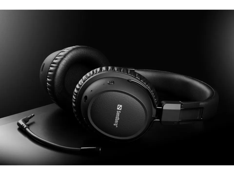 Sandberg ANC FlexMic/Stereo/ANC/BT/Bezdrát/Černá