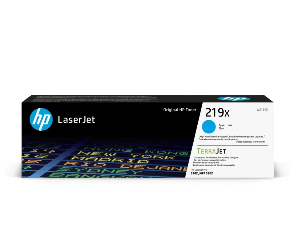 HP W2191X originální toner azurový č.219X cca 2500 str. (cyan, pro HP 3202, MFP 3302)