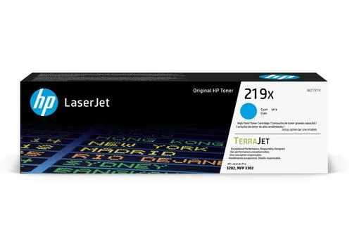 HP W2191X originální toner azurový č.219X cca 2500 str. (cyan, pro HP 3202, MFP 3302)