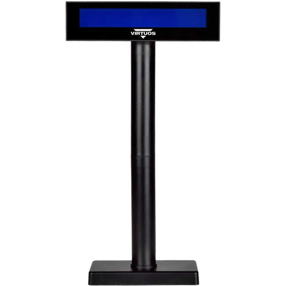 Virtuos LCD zákaznický displej Virtuos FL-2026MB 2x20, USB, černý