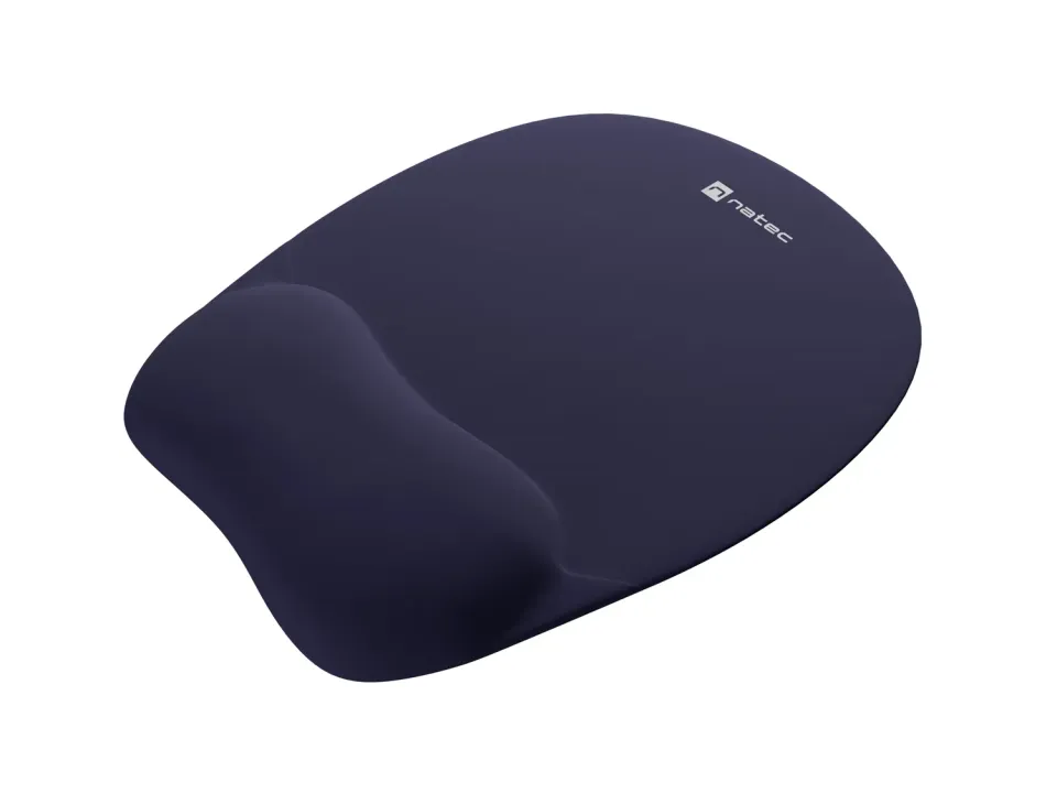 Podložka pod myš ergonomická Natec CHIPMUNK, paměťová pěna, Navy modrá, 230x200 mm