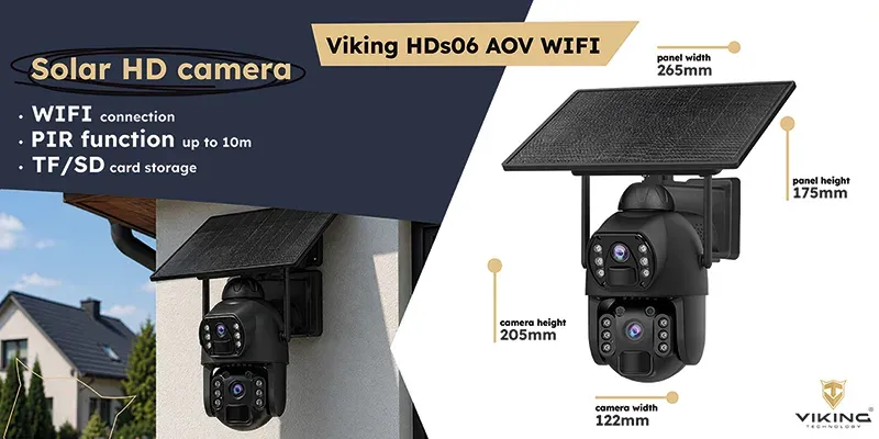Viking Solární HD kamera HDs06 AOV WiFi