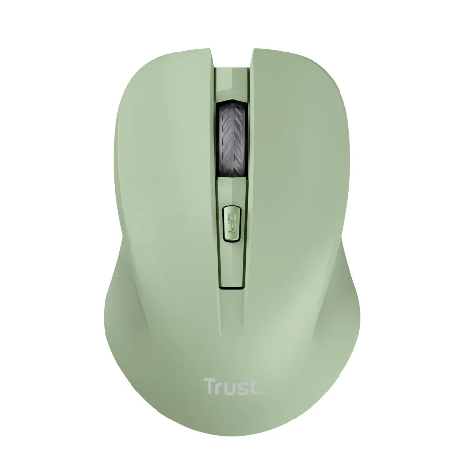 TRUST myš Mydo tichá bezdrátová myš, optická, USB, zelená