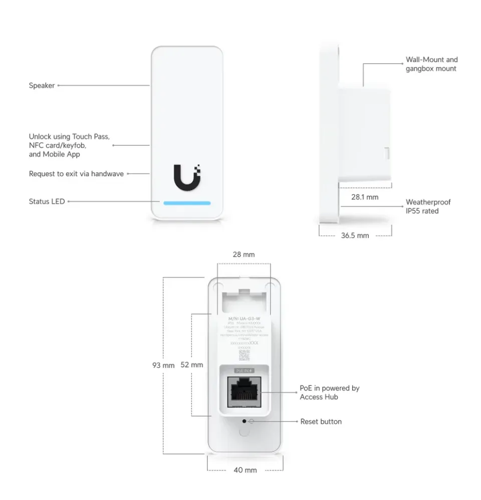 Ubiquiti UA-G3-SK-Elevator - UniFi Access G3 Elevator Start Kit