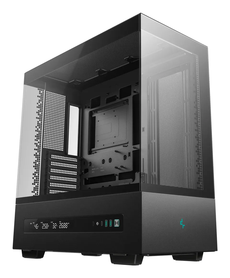 DEEPCOOL Case CH690 DIGITAL, ATX, Průhledná bočnice, černá