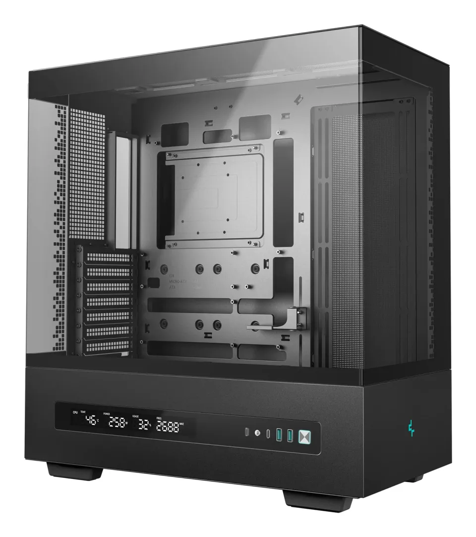 DEEPCOOL Case CH690 DIGITAL, ATX, Průhledná bočnice, černá