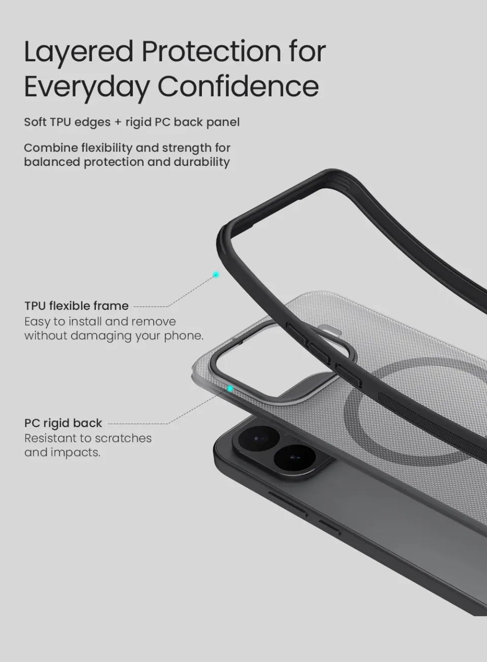 Nillkin Super Frosted PRO Magnetic Zadní Kryt pro Xiaomi 17T Pro Transparent Black