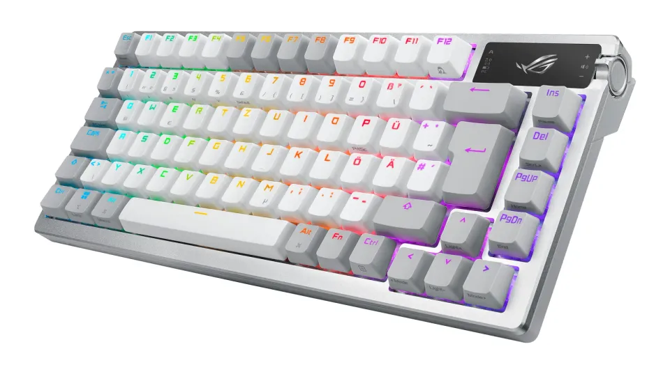 ASUS klávesnice ROG AZOTH Moonlight White, mechanická, Bluetooth, US, bílá