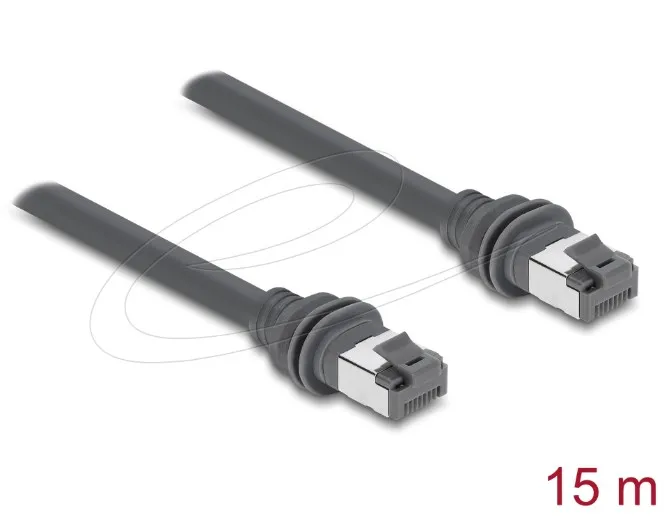 Delock Spojovací kabel RJ45 Cat.6 kompatibilní se Starlink Gen3 – 15 m, šedý