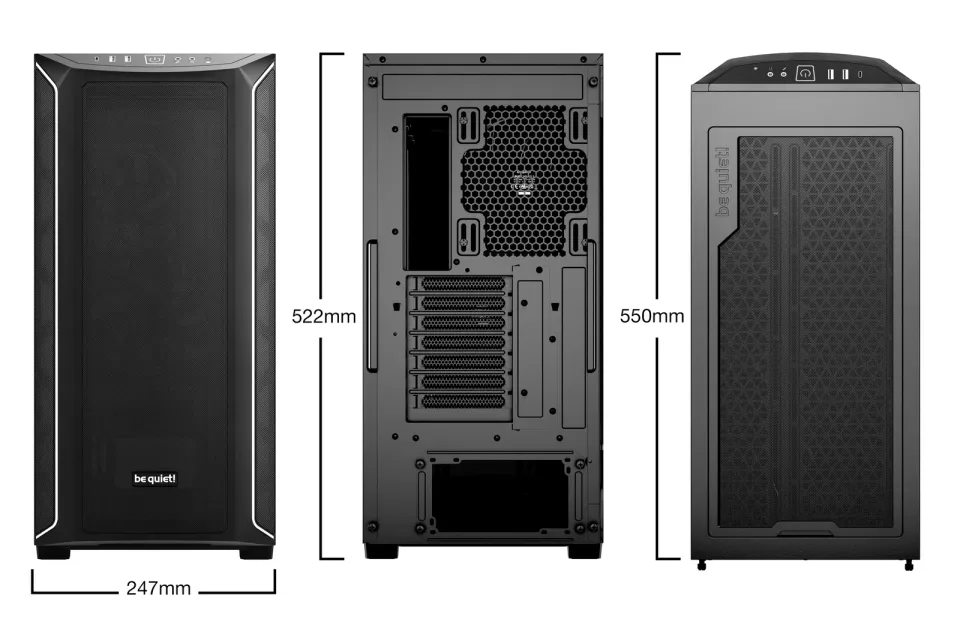 Be quiet! skříň SHADOW BASE 800DX / ARGB / 3x140mm fan / USB-C / 2xUSB 3.0 / tvrzené sklo / černá