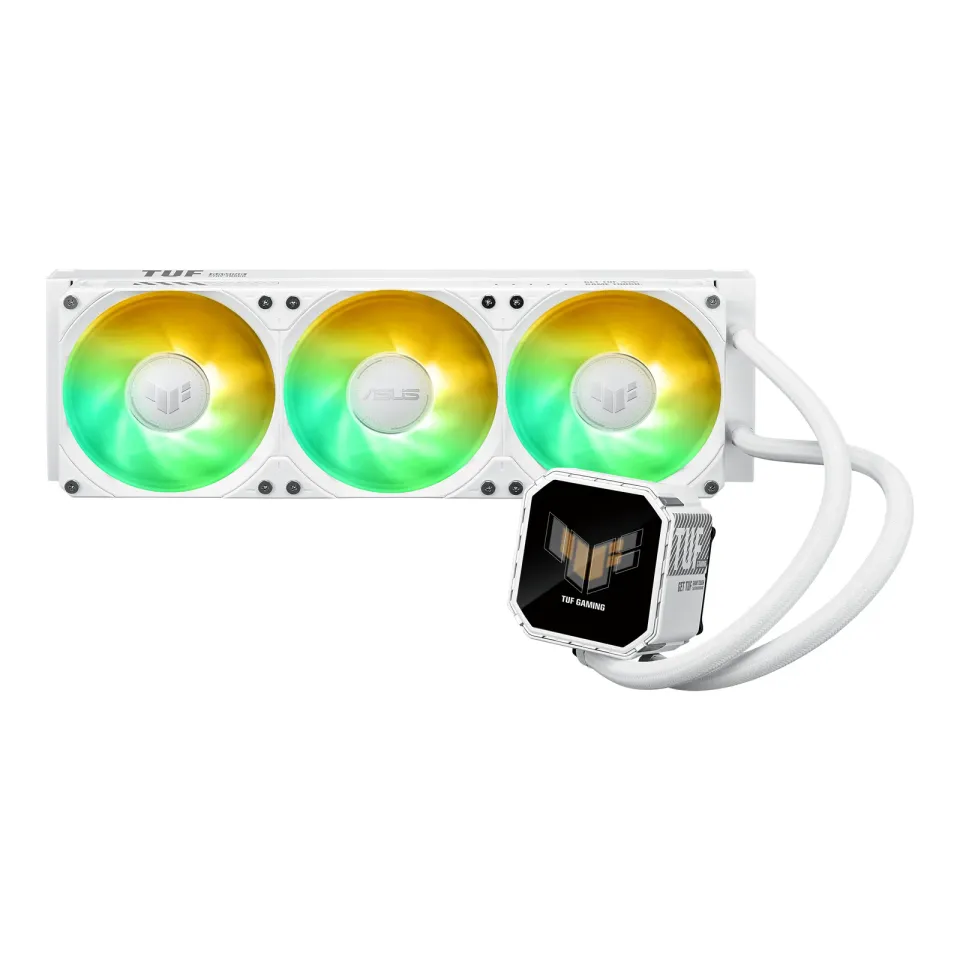 ASUS vodní chladič CPU AIO TUF GAMING LC III 360 ARGB LCD White, 3x120mm, LGA1851, AM5