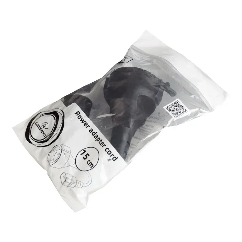 Gembird Kabel CABLEXPERT síťový adaptér C14 (M) -> schuko (F), 15 cm