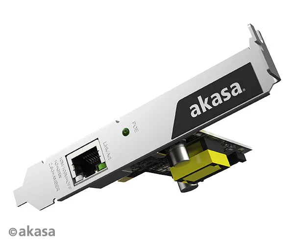 AKASA 2.5 Gigabit PCIe síťová karta s PoE