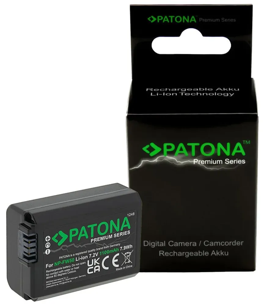 PATONA baterie pro foto Sony NP-FW50 1100mAh Li-Ion PREMIUM