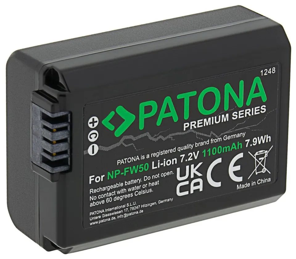 PATONA baterie pro foto Sony NP-FW50 1100mAh Li-Ion PREMIUM