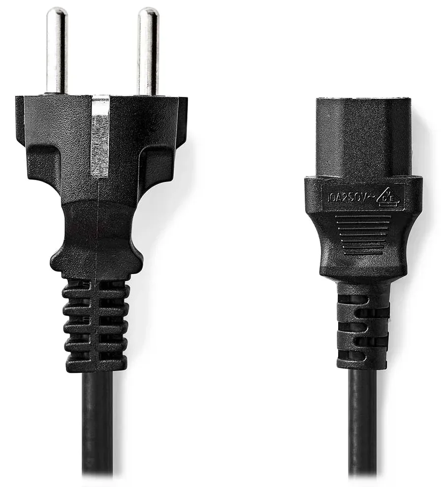 Nedis CEGL10030BK50 - Napájecí Kabel | Typ F Zástrčka | IEC-320-C13 | Přímý | P
