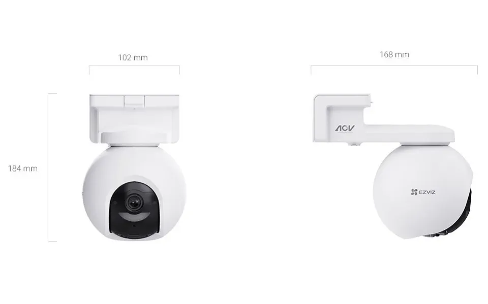 EZVIZ IP kamera HB8 Pro 4K/ PTZ/ Wi-Fi/ 8Mpix/ krytí IP65/ objektiv 4mm/ H.265/ IR až 15m/ bílá