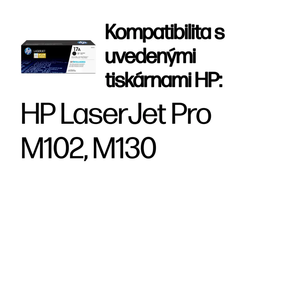 HP CF217A originální černý toner č.17A cca 1600str. (pro LJ M130, M102a, M102w black)