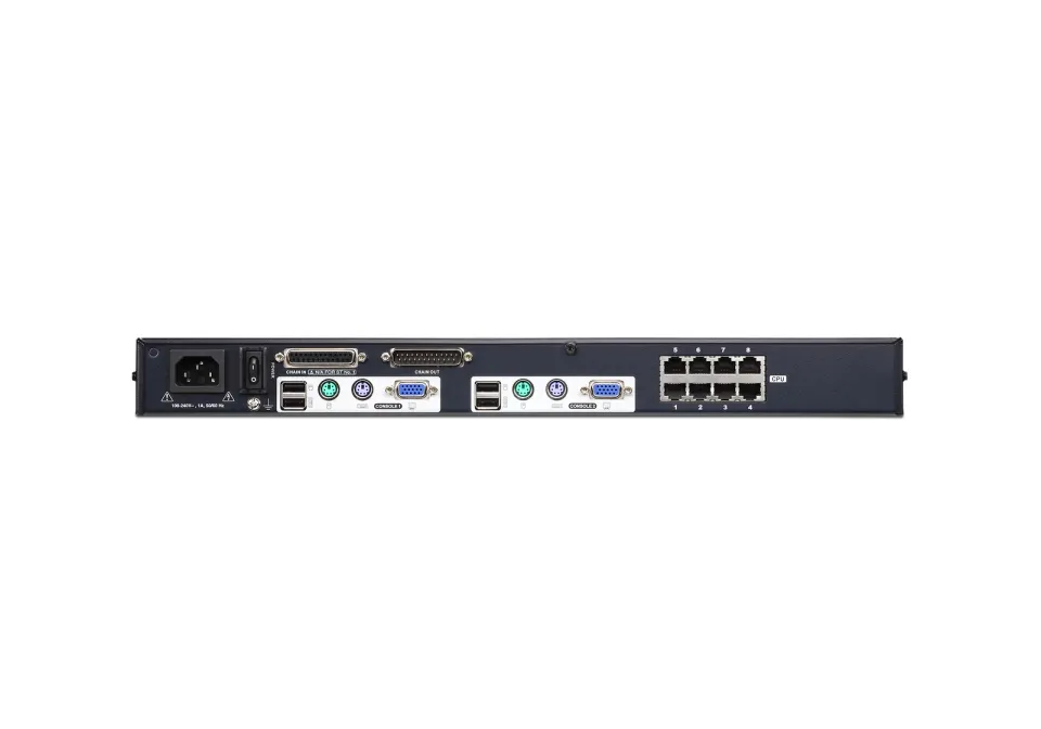 ATEN KH-2508A CAT5 KVM 8-port, dvě konzoly