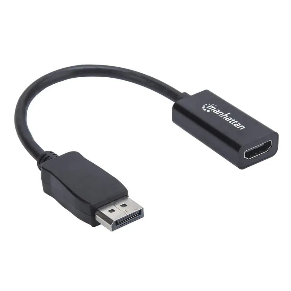 MANHATTAN Adaptér, DisplayPort, DP-Male/HDMI-Female, černý
