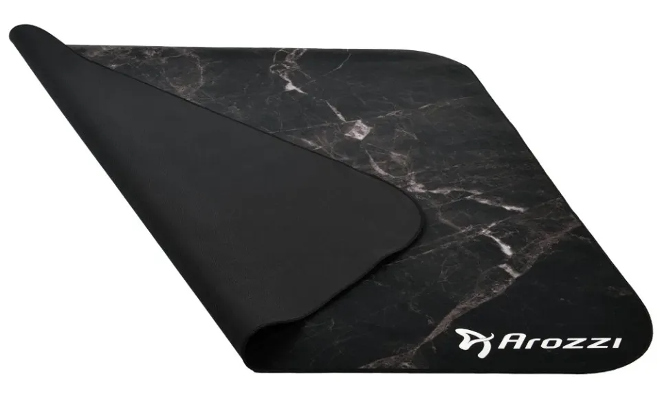 AROZZI Zona Quattro Black Marble/ ochranná podložka na podlahu/ 116 x 116 cm/ design černý mramor